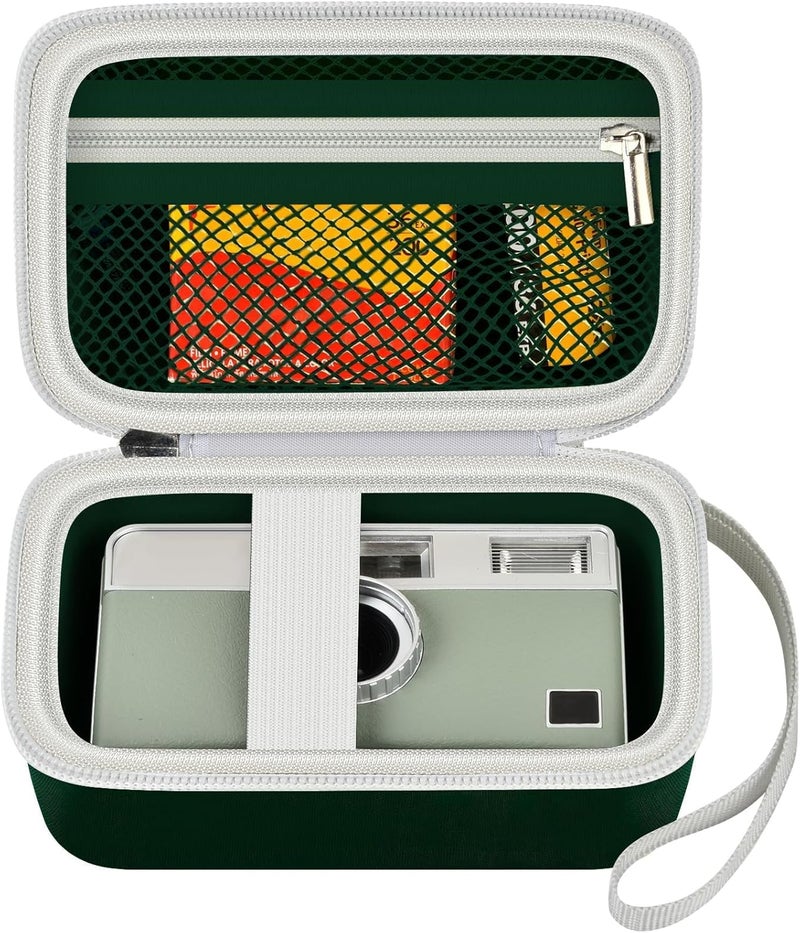 Grapsa Digital Camera Case Compatible with KODAK EKTAR H35 H35N Half Frame Film Camera, Storage Holder Organizer for Kodak Ultra F9 M35 M38 Paper Shoot kamera, 35mm Film Rolls (Box Only) - Dark Green - Image 1